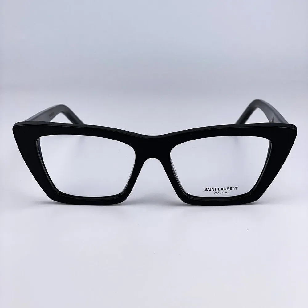 NEW Saint Laurent SL291 001 Black Cat Eye Blue Block Women Eyeglasses